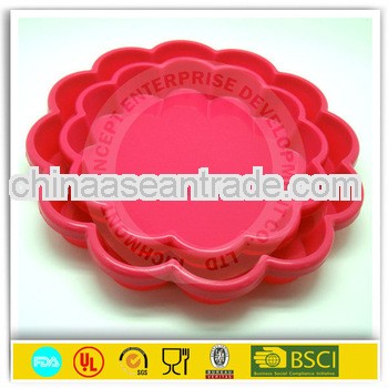 Large&small flower shape silicone cake baking mould