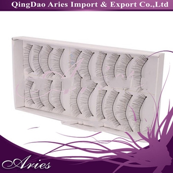 Long 10 Pairs Upper Curl Soft False Eye lashes Black Handmade Make up Extensions