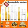 Open-ended clear and amber glass ampoule bottle