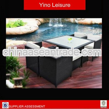Patio Furniture Outdoor Dining Set With Frosted Glass Top RB109