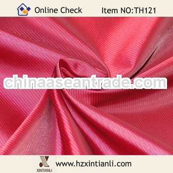 Poly Twill Striped Pattern Shiny Fabrics Textile