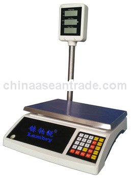 Price computing scale with pole