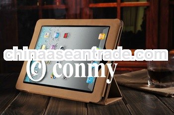Protective PU Leather Case with Stand for iPad 3