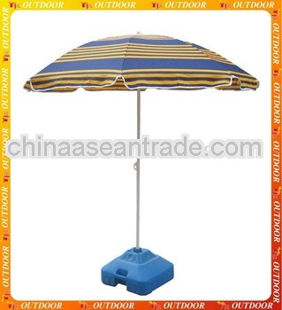 Striped beach sun umbrella
