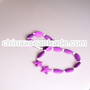 Teething Beads FDA Approved Girls Silicone Nursing Necklace