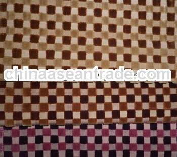 Unique Check Cut Velvet Home Textile Fabric For Curtain,Sofa ,Cushion Width:140CM