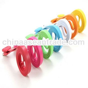 Wholesale USB noodle cable for ipod/ipad/iphone