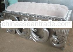 Silver Bed Stool Upholstered - Indonesia Indoor Home Furniture