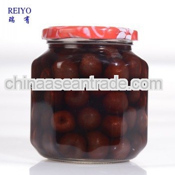 canned black cherry fruit HACCP 2103 Preserved 2500g cheap with stem