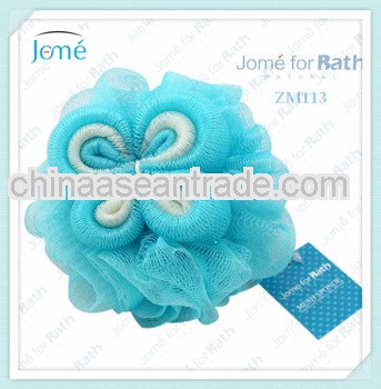 colored flower ball sponge bath