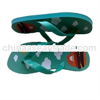 custom made printing EVA men beach slippers