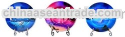 Miniature airbrushed plate with iron stand