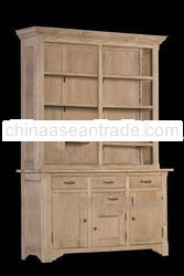 Classic open bookcase 3 doors 4 drws