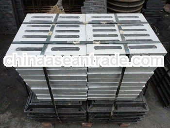 grey square cast iron grating