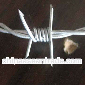 high quality anti-corrosion 4 barbed points double strand barbed wire (factory.30 years experiences)
