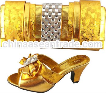 hotselling high quality italian woman matching shoes and bags with stones
