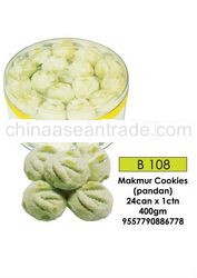 halal prosperous pandan flavour cookies