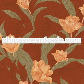 italian stye natural flower design vinyl Wallpaper