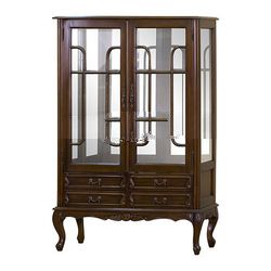 2 Doors Glass Display Cabinet
