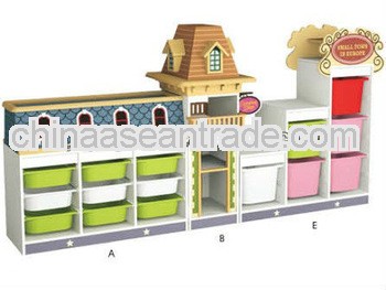 kids storage cabinet with boxes YQL-5602