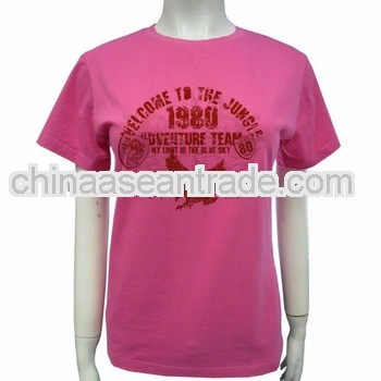 latest fashion design hot sale cotton ladies t shirt print design