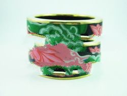Hand Painted Wooden Bangle - Vairochana 1