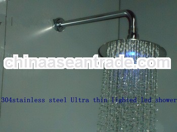 new amazing automatic 3 color change round rainfall shower heads