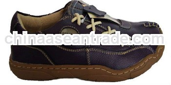 new fashion stocklot ladies upper leather black casual shoes