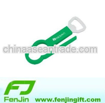 new mold promotional plastic handle 2 in 1 bottle opener
