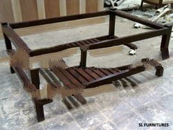 Coffee Table with Glass Top - Wooden Coffee Table