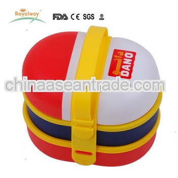 portable seperated plastic kids lunch barrels with bottle set