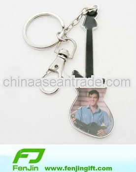 promotional custom keychain metal guitar souvenir