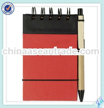 promotional spiral notebook with pen holder