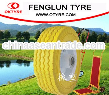 pu foam wheel 4.00-8 with plastic bearings