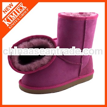 purple winter boots with warmed wool inside