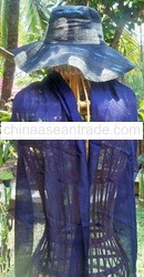Transparent silk scarf