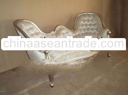 French Provincial Sofa Antique Reproduction Living Room Chair Mahogany Painted Sofa Classic European