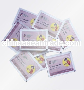 single piece antibacterial wet wipe