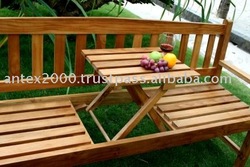 Teak Picnic Bench with small Table for Garden and Outdoor Furniture