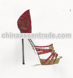 Stilleto Fine Batik Motifs Shoes
