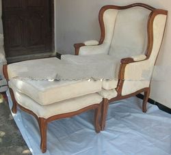 French Chaise Lounge Arm Chairs - Classic French Furniture