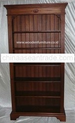 Classic Book Case Mindi Wood Show Case Antique Reproduction Display Cabinet Office Furniture Europea