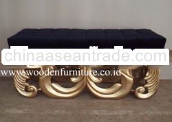 Carved Stool Antique Reproduction Chair Mahogany Painted Bench French Style Chair European Style Ott