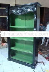 Classic Display Cabinet Wooden Book Case French Style Antique Reproduction Vitrina European Style Sh